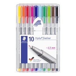 Triplus fineliner 334 SB10, 10 farver